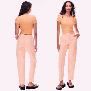 Wilfred Peach Straight Leg Cargo Pants size 2